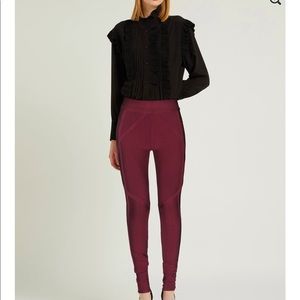 Herve Leger Maroon Legging Pants
